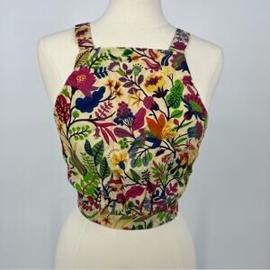 Buffalo Daivd Bitton Garden Print Halter Top Womens Medium NWT
